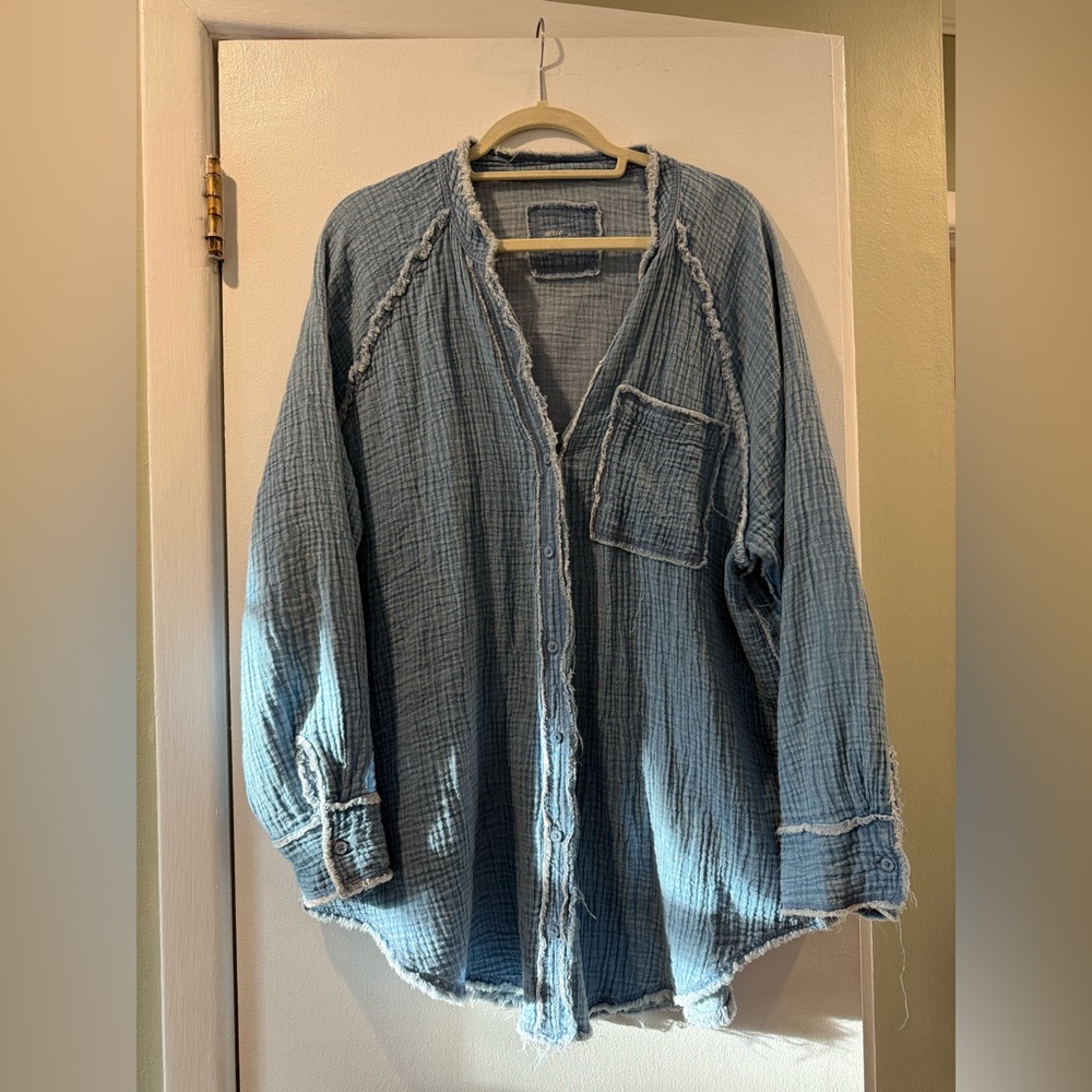 Aerie Casual Blue Button Down Shirt